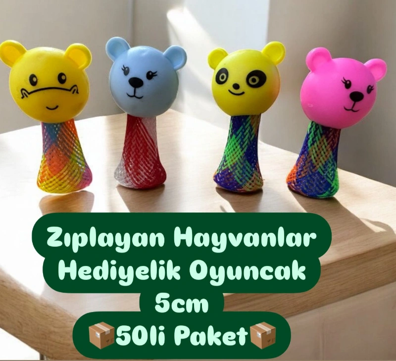 Zıplayan Hayvanlar Oyuncak 5CM/ PAKET 50Lİ
